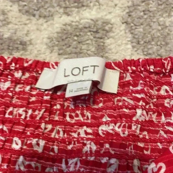 Loft Red Heart Blouse 14 - Picture 4 of 6